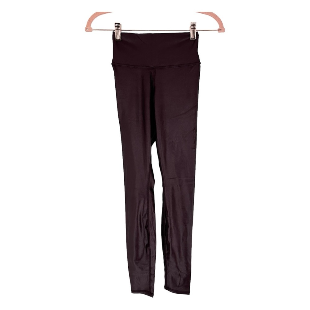 Alo Yoga Womens XS Leggings Airbrush High Waist Cracked Metallic Copper Bronze
